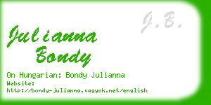 julianna bondy business card